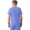 thumbnail image 2 of Adar Addition Scrubs for Men - Modern Multi Pocket V-Neck Scrub Top - A6010 - Ceil Blue - XXS, 2 of 8
