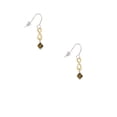 thumbnail image 2 of Delight Jewelry Brown Crystal Bicone Gold Tone Infinity French Earrings, 2 of 4