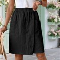 thumbnail image 4 of Jowamay Casual Womens Skorts High Waist Knee Length Shorts Summer Trendy Skirt Bottoms with Pockets for Travel, 4 of 5