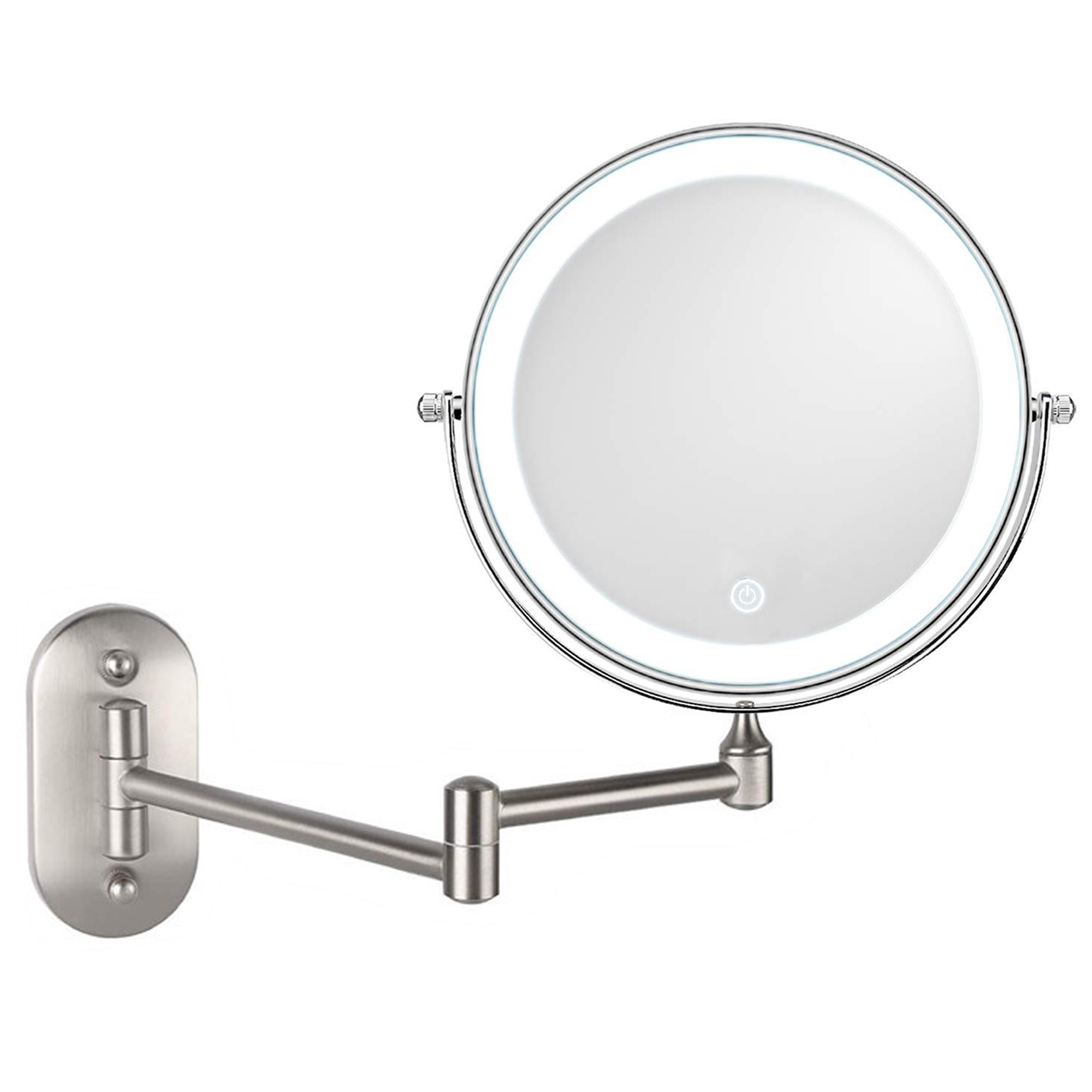 Wall Mounted Makeup Mirror,10X Majnifying Mirror LED Light Dimmable