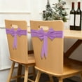 thumbnail image 6 of Stretch Bow Chair Decoration, Purple Polyester Holiday Tie, Decorative Elastic Band, Easy Installation for Home Decor, 6 of 9
