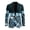 Blue Black Geometric Pattern, variant on Single-Breasted Blazer, Rainbow Galaxy Polyester One Button Men's Suit Jacket for Casual Business Casual