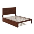 thumbnail image 3 of AFI NoHo 14" Queen Wood Platform Bed Frame with Twin-XL Trundle, Walnut, 3 of 7