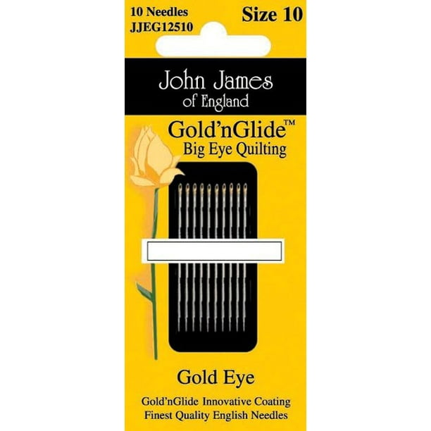 Aiguilles de Quilting à Gros Yeux Gold'n Glide -Taille 10 10/emballage