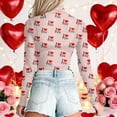 thumbnail image 5 of shoper Women Mesh Sheer Tops, Long Sleeve Bodysuit Neck Valentine's Heart Print Leotards Party Clubwear Shirt S-XXL, 5 of 5