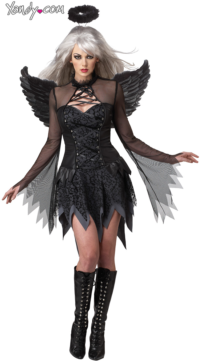 Dreamgirl Womens Luxurious Angel of Darkness