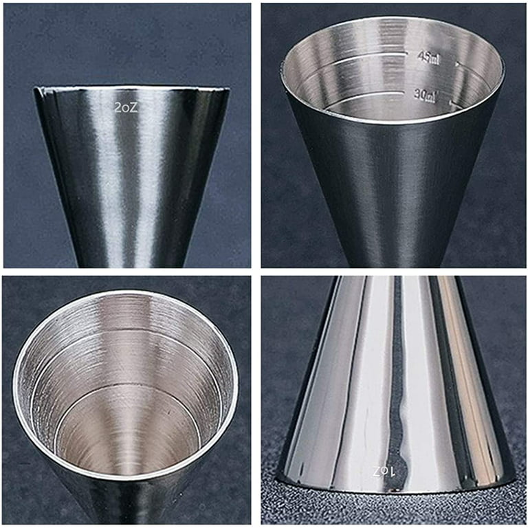 Cocktail Measurer, Stainless Steel Double Sided Cocktail Measurer, Silver Measuring  Cup For Professional Bartender 30ml X 45mlmeasuring Cups
