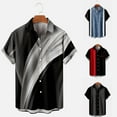 thumbnail image 6 of XMMSWDLA Shirts for Men Retro Short Sleeve Button Down Shirt Hawaiian Casual Printed Beach Shirt Black Men's Athletic Shirts & Tees, 6 of 6