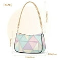 thumbnail image 3 of FORMRS Womens Shoulder Bag with Chain Strap Clutch Purse Cute Tote Handbag, Purple Geometric, 3 of 7