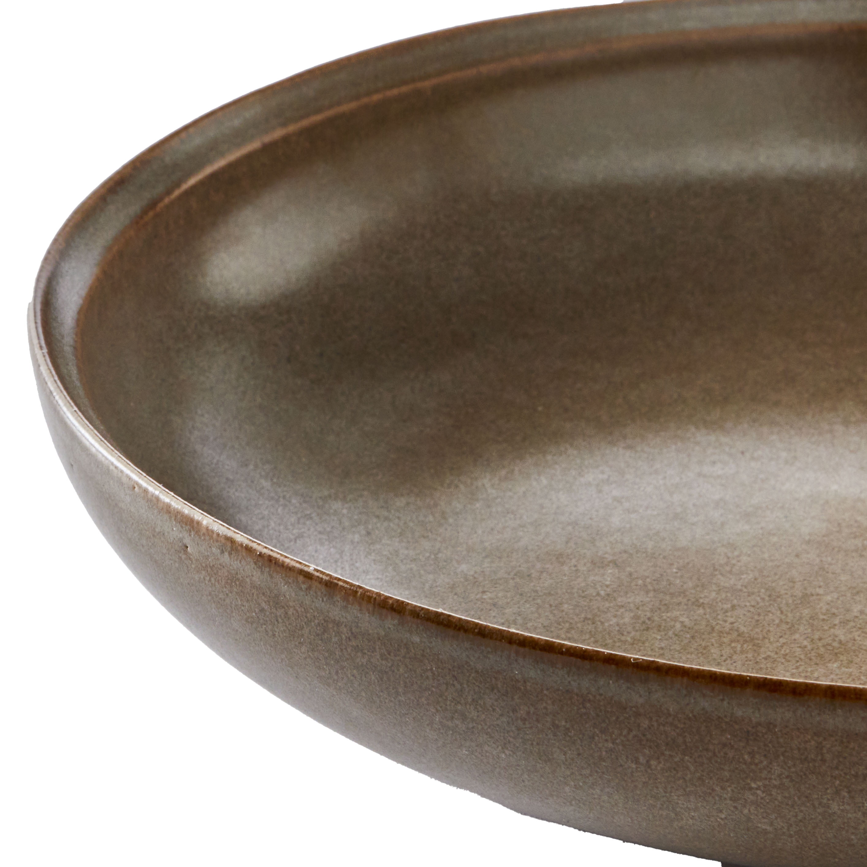 (4 pack) Better Homes and Gardens Banks Brown 8.9-inch Stoneware Dinner Bowl