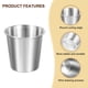 thumbnail image 4 of 4 Pcs Tazas de Acero Inoxidable 304, Vasos de Agua de 6.76oz/200ml, Taza de Metal Plateada, 4 of 7