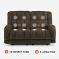 thumbnail image 3 of MCombo Power Recliner Loveseat Sofa with Adjustable Headrest, Heat and Vibration, 64.6" Fabric Electric Reclining Loveseat with USB Charge Ports for Living Room 6855, 3 of 8