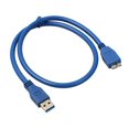 thumbnail image 1 of Câble USB 3.0 Type A Mâle vers Micro B Mâle Bleu 0.5m 1m 1.8m, 1 of 10
