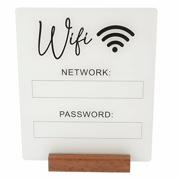 LAMIRO Wifi Password Sign Acrylic Sign Password Reminder Sign
