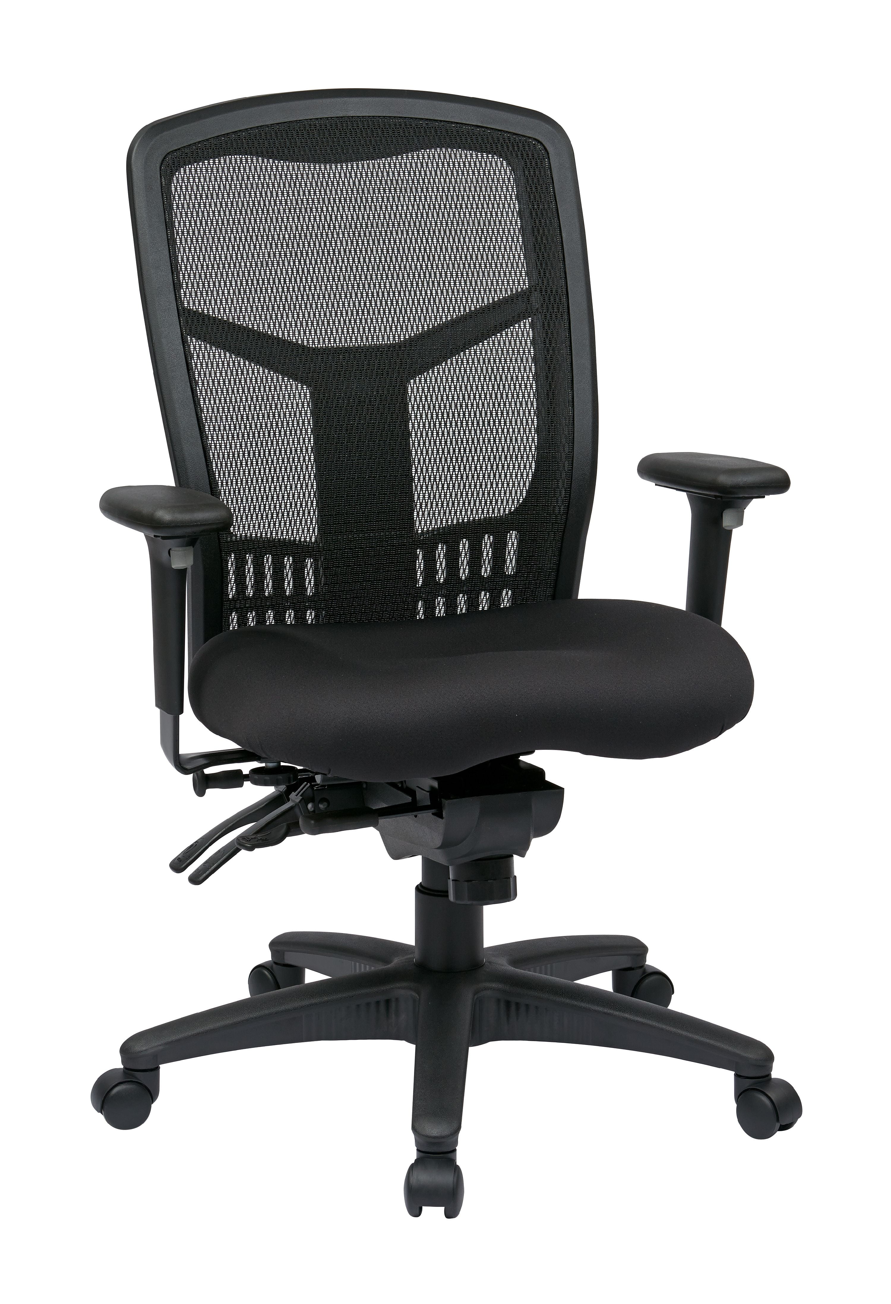 Professional AirGrid Dark Back and Padded Black Eco Leather Seat, 2-to-1  Synchro Tilt Control, Adjustable Arms and Tilt Tension with Nylon Base  Managers Chair - Walmart.com