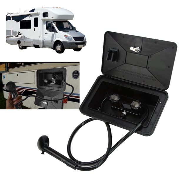 DSRTLP RV Exterior Shower Box Outdoor Camper Trailer Shower Kit With Shower Faucet