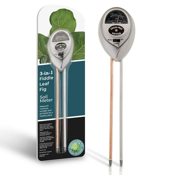 Houseplant Resource Center Fiddle Leaf Fig 3-in-1 Soil Moisture Meter for Plants  Best Indoor Plant Water Meter for Potted Houseplants - Light & Moisture Sensor Probe for Optimal Growth