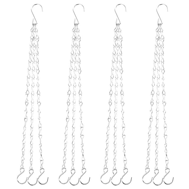 4pcs Flower Basket Hanging Chain Iron Chain Hanging Birdcage Plant Potted Chain