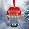 thumbnail image 4 of Ice Hockey Helmet Rearview Mirror Pendant | Christmas Tree Hanging Ornament | DIY Car Decoration | Personalized Sports Charm | Durable Materials | 8x8x0.3cm | 1 Pack, 4 of 6