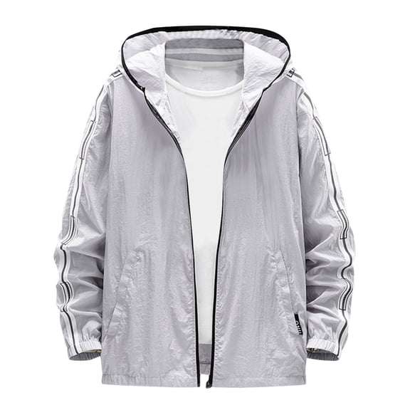 Vedolay Men's and Big Men's Fall Men's Winter Casual Zipper Jacket Coat Grey,XL