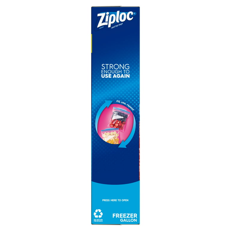 Ziploc Freezer Bags, Jumbo, Blue, 10 Ct - 1 Pkg - The Online Drugstore ©