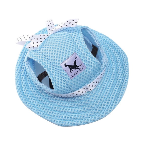 Breathable Canvas for Small Medium Mesh Cloth Dog Caps Cat Hat Pet Products Sunhat BLUE L
