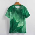 thumbnail image 4 of Palm Print T-Shirt O Neck Oversize T-Shirts Short Sleeve Classic Tees Women Summer Graphic Tops, 4 of 5