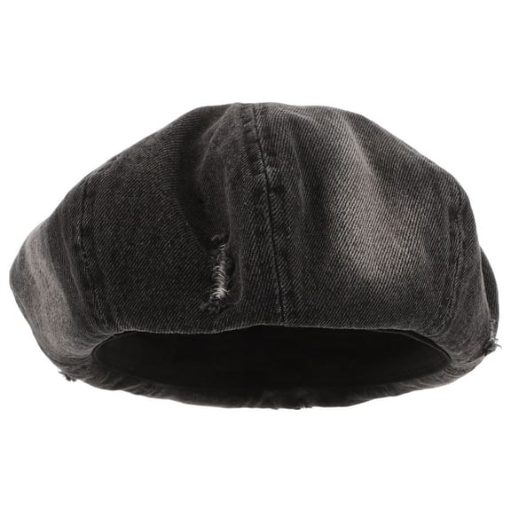 OFFIGAM Women's Cotton Beret Hat in Black, 1 Set - Face Contour Highlighting for Cafe