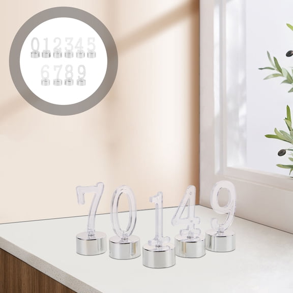 FENGGUIQU Set of 10 Number Birthday Candles, Battery-Operated LED Party Candles for Celebrations and Gatherings