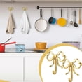 thumbnail image 5 of 4 Pack Gold Bow-Knot Hooks Brass Bow Wall Hooks, 5 of 5