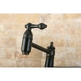 thumbnail image 4 of Kingston Brass KS3105AL Restoration Wall Mount Pot Filler Kitchen Faucet, Oil Rubbed Bronze, 4 of 5