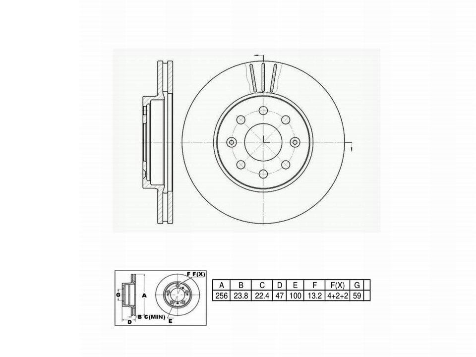 Winstop Brake Rotor, Front WS233541, Daewoo Nubira 2002