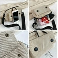 thumbnail image 6 of Kukuzhu Corduroy Shoulder Bag for Women Casual Small Tote Bag Purse Retro Hobo Bag Handbag, 6 of 6