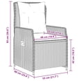 thumbnail image 2 of vidaXL Chaises de Jardin Inclinables 2 Pcs Noir Rotin Poly, 2 of 5