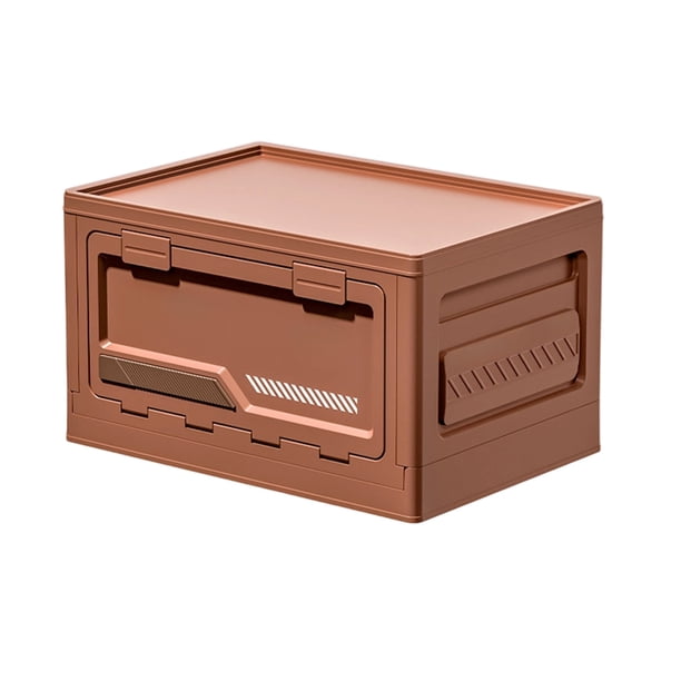 Caja de almacenamiento plegable con puerta lateral, caja de camping para exteriores, organizador portátil para maletero de coche, picnic, fiesta en la playa, suministros de plástico, contenedor de al