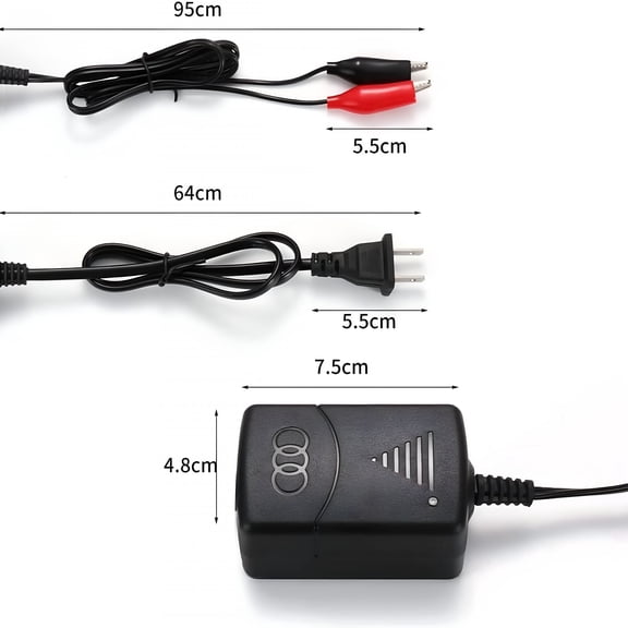 GJX 12V Sealed Lead Acid (Sla) Battery Charger 1300Ma,With Short Circuit Protection 12 Volt Battery Charger