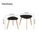 thumbnail image 2 of Juego De Mesas Auxiliares Minimalista 2 Pzas Negras ELLEGANCE HOUSEWARE TT34082, 2 of 4