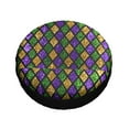 thumbnail image 3 of Kll Mardi Gras Shiny Green Purple Tire Cover,Universal Wheel Tire Cover For Trailer, Rv, Suv, Truck,Camper And Many Vehicle,(17 Inch), 3 of 8