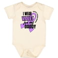 thumbnail image 3 of Inktastic I Wear Violet for My Daddy Hodgkins Lymphoma Awareness Boys or Girls Baby Bodysuit, 3 of 5