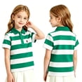 thumbnail image 2 of Boys School Uniform Polo Shirts Solid Color Quick Dry Short Sleeve Uniform Shirt Kids Summer Lightweight Comfy Athletic Clothes, 2 of 4