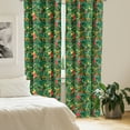 thumbnail image 2 of Ambesonne Christmas Curtains, Xmas Accessories Pine, Pair of 28"x95", Dark Green Brown and Red, 2 of 5