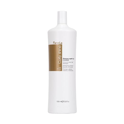 Fanola Curly Shine Shampooing pour Cheveux, Traitement pour Cheveux Bouclés et Ondulés, Shampooing Anti-Frisottis (1000 ml)