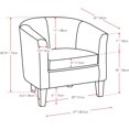thumbnail image 4 of CorLiving Antonio Bonded Leather Tub Chair, 4 of 4
