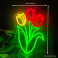 thumbnail image 4 of Tulip Neon Sign,Flower Tulip Neon Light for Bedroom Bar Flower Shop Birthday Christmas Party Mother's or Valentine's Day Gift Decor, 4 of 7