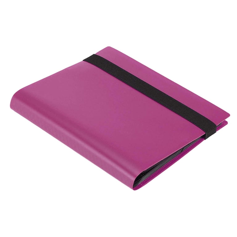 single card binder Rushawy 4 Pockets Trading Card Carrying Binder Card s for Single pink, Size: 21cmx17.5cm