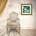 thumbnail image 3 of PI Studio 26x26 Gold Ornate Wood Framed with Double Matting Museum Art Print Titled - Block Paint II Green Version, 3 of 4