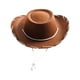 thumbnail image 2 of 3 piezas de sombrero de vaquero occidental, sombrero Fedora para niños con cordón, sombrero para el sol, sombrero de copa de jazz Marrón, 2 of 9