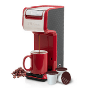 Single Serve K-Cup Pods Coffee Maker, 2 In 1 Coffee Brewer Machine Compatible with Ground & Capsule