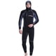 thumbnail image 1 of Trajes de traje de trajes de baño con capucha dividida Protección UV con cremallera lateral Traje de surf para buceo Natación Snorkeling Scuba Surfing 3xl 5mm Inevent OD003703-06, 1 of 7