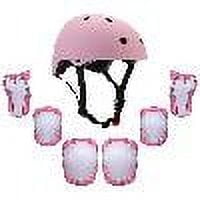 Kids 7 in 1 Helmet and Pads Set Adjustable Kids Knee Pads Elbow Pads Wrist Guards for Scooter Skateboard Roller Skating Cycling